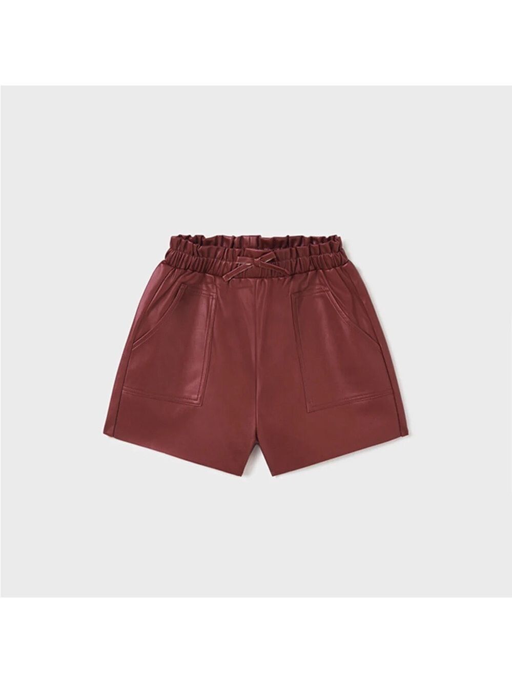 Size 8 Girls Mayoral Kids Burgundy Elastic Waist Shorts